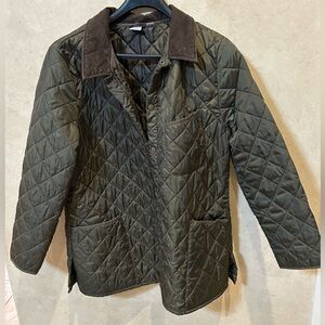 Women's Quilted Jacket - Olive Green JC Penney’s corduroy collar xxl